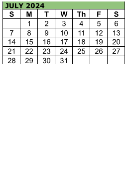 District School Academic Calendar for J W Poynter Middle School for July 2024