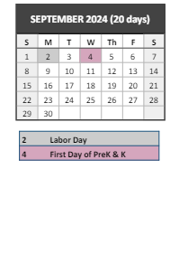 District School Academic Calendar for Wm J Dean Voc Tech High for September 2024