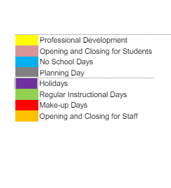 District School Academic Calendar Legend for Hanson Elementary School