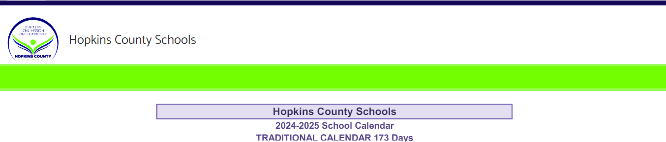 District School Academic Calendar for Hanson Elementary School