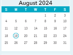 District School Academic Calendar for Saint James High for August 2024