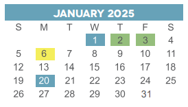 District School Academic Calendar for New Aspirations for January 2025
