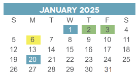 District School Academic Calendar for Dodson Elementary for January 2025