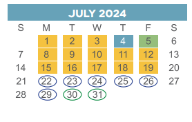 District School Academic Calendar for Rebuild Hisd Campus for July 2024