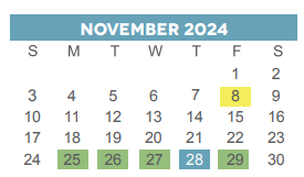 District School Academic Calendar for Bruce Elementary for November 2024