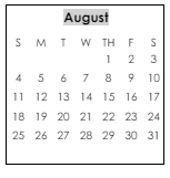 District School Academic Calendar for Perdue Elementary School for August 2024