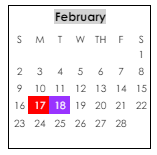 District School Academic Calendar for Rehobeth Elementary School for February 2025