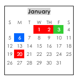 District School Academic Calendar for Rehobeth Elementary School for January 2025