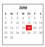 District School Academic Calendar for Rehobeth Elementary School for June 2025