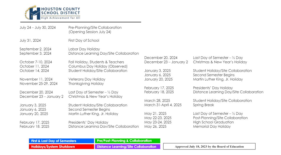 District School Academic Calendar Key for Kings Chapel Elementary School