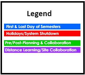 District School Academic Calendar Legend for Rehobeth Elementary School