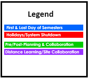 District School Academic Calendar Legend for Pearl Stephens Elementary School