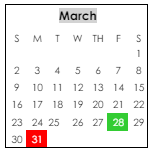 District School Academic Calendar for Rehobeth Elementary School for March 2025