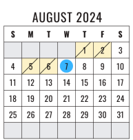 District School Academic Calendar for Kingwood Park High School for August 2024