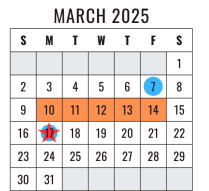 District School Academic Calendar for Humble Elementary for March 2025