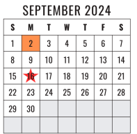 District School Academic Calendar for Humble Elementary for September 2024