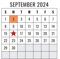 District School Academic Calendar for Kingwood High School for September 2024