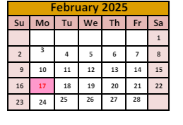 District School Academic Calendar for Winnemucca Grammar School for February 2025