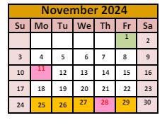 District School Academic Calendar for Winnemucca Grammar School for November 2024