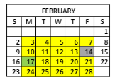 District School Academic Calendar for Roger B Chaffee Elementary School for February 2025