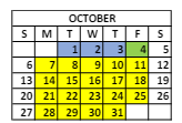 District School Academic Calendar for Roger B Chaffee Elementary School for October 2024