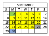 District School Academic Calendar for Challenger Elementary School for September 2024