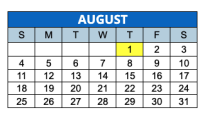 District School Academic Calendar for Center For Inquiry for August 2024