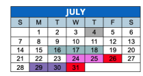 District School Academic Calendar for Thomas Carr Howe Academy for July 2024