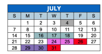 District School Academic Calendar for Rousseau Mc Clellan 91 for July 2024