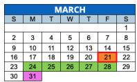 District School Academic Calendar for Parkview School 81 for March 2025