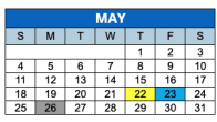 District School Academic Calendar for Frances W Parker School 56 for May 2025