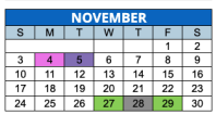 District School Academic Calendar for Key Learning Community II for November 2024