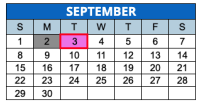 District School Academic Calendar for Key Learning Community for September 2024