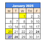 District School Academic Calendar for Alc Prairie Center Alternative Is for January 2025
