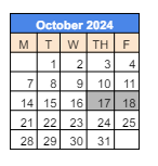 District School Academic Calendar for Alc Prairie Center Alternative Is for October 2024