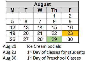 District School Academic Calendar for Robert Lucas Elementary School for August 2024