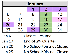 District School Academic Calendar for Robert Lucas Elementary School for January 2025
