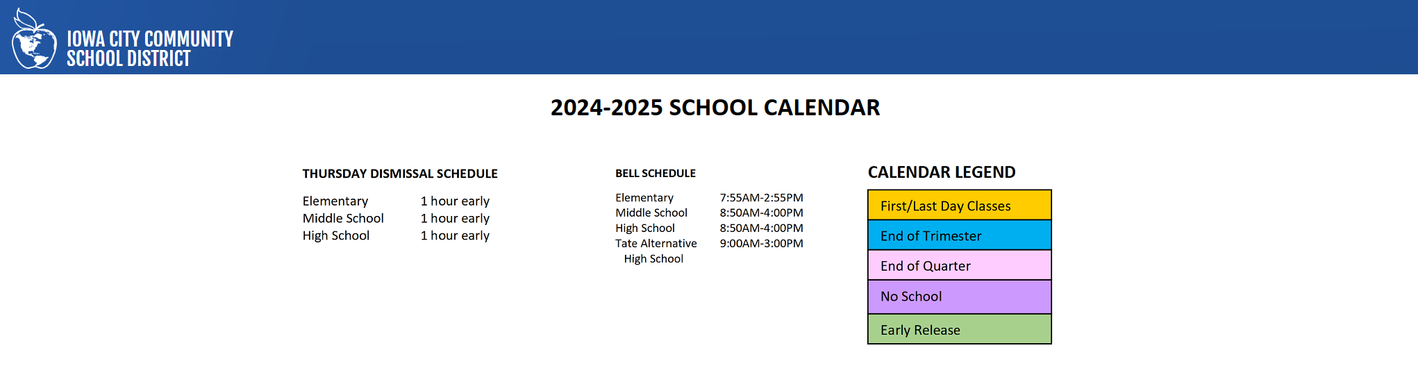 District School Academic Calendar Key for Robert Lucas Elementary School