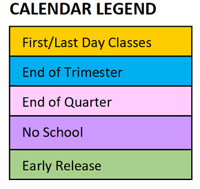 District School Academic Calendar Legend for Robert Lucas Elementary School