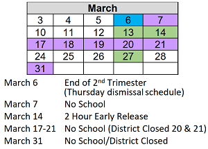 District School Academic Calendar for Robert Lucas Elementary School for March 2025