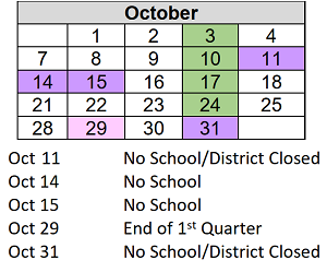 District School Academic Calendar for Robert Lucas Elementary School for October 2024
