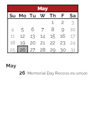 District School Academic Calendar for Lehman Alternative Community School for May 2025