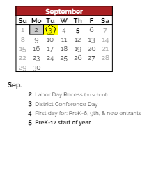 District School Academic Calendar for Lehman Alternative Community School for September 2024