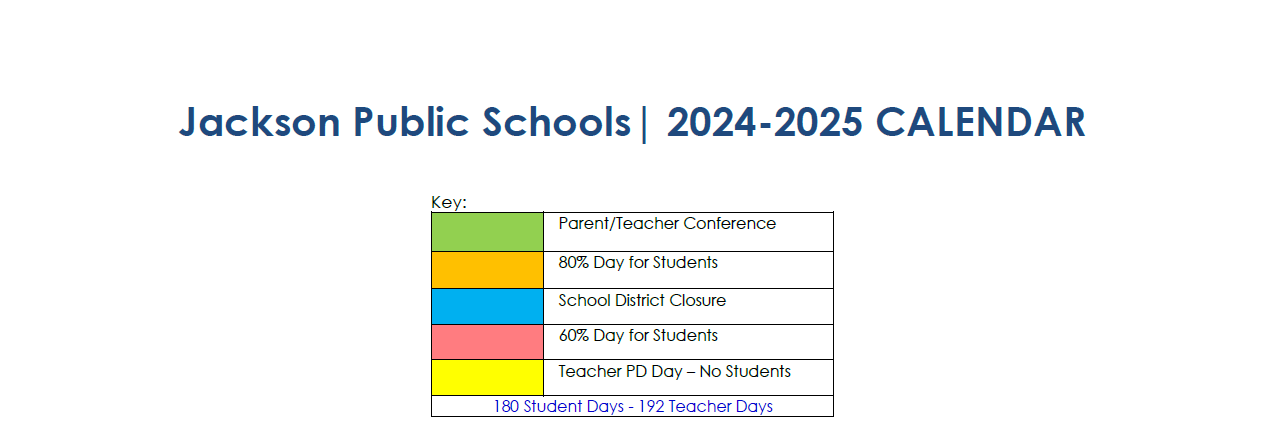 District School Academic Calendar Key for Career Academic Placement Program