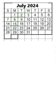 District School Academic Calendar for Bloomfield Elementary School for July 2024