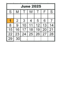 District School Academic Calendar for Bloomfield Elementary School for June 2025