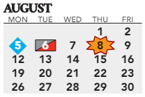 District School Academic Calendar for Price Elementaryentary School for August 2024