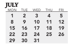 District School Academic Calendar for Greenwood Elementaryentary School for July 2024