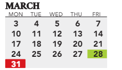 District School Academic Calendar for Ackerly/bingham Guidance Center Spec Ed for March 2025