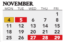 District School Academic Calendar for Ackerly/bingham Guidance Center Spec Ed for November 2024